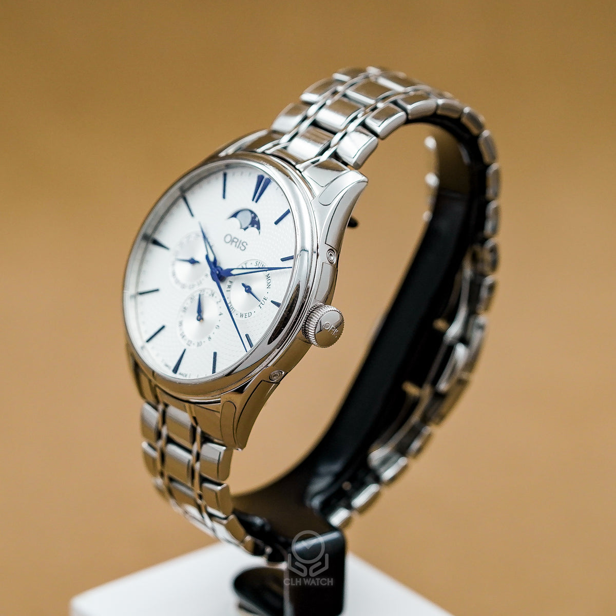 Oris 豪利時 Artelier 多功能月相盈虧錶 灰面 40mm 2022年台灣公司貨 95%新 有貼膜