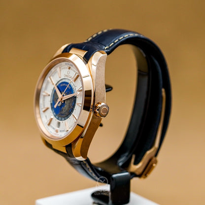 Omega 歐米茄 Seamaster Aqua Terra Worldtimer GMT世界時區 220.53.43.22.02.001 白面 18K玫瑰金 43mm 2021年台灣公司貨 99%新