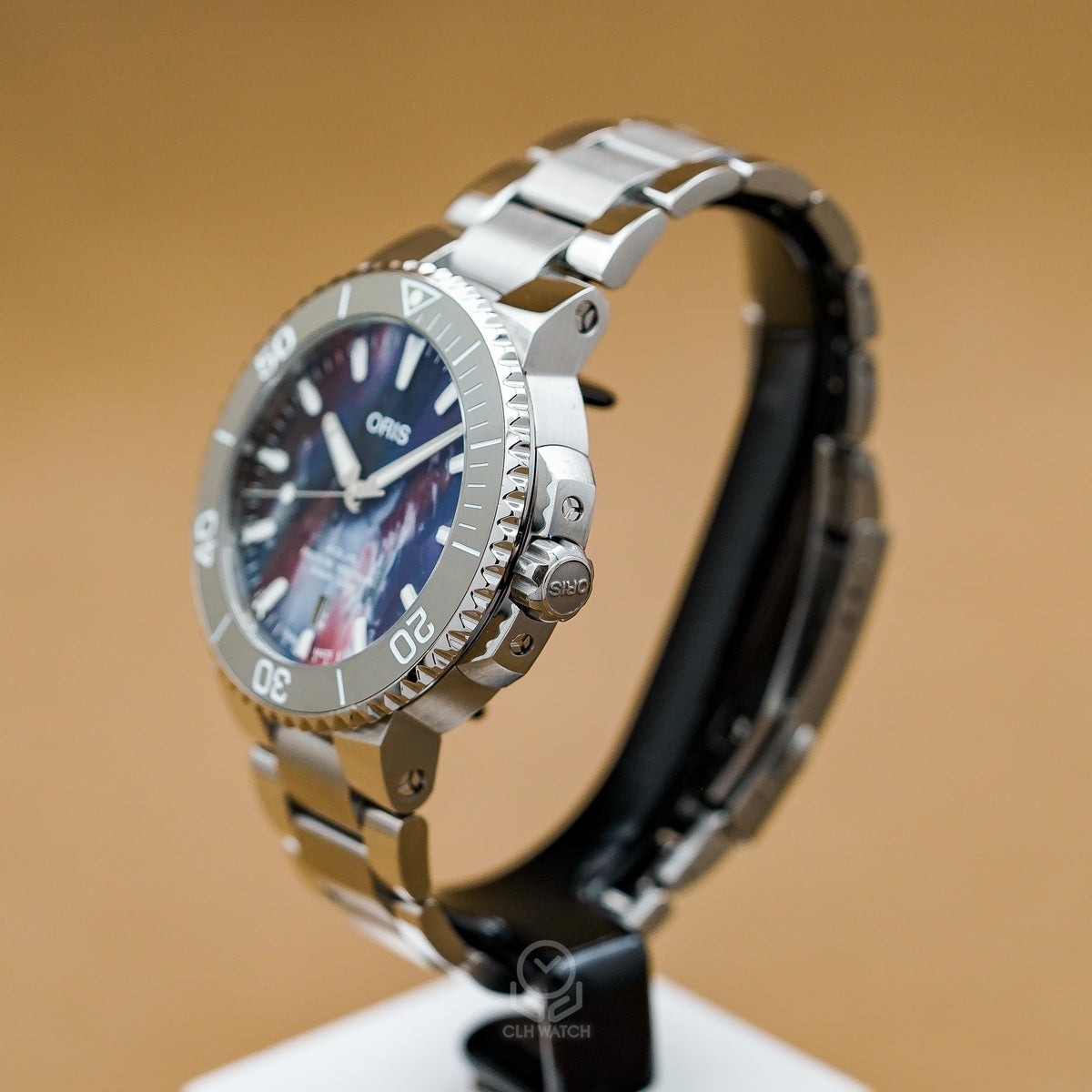 ORIS 豪利時 Aquis Upcycle 時間之海 0173377664150 斑斕面盤 潑墨面 41.5mm 2022年台灣公司貨 95%新
