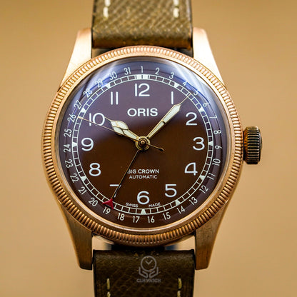 ORIS 豪利時 Big Crown Bronze Pointer Date 0175477413166 青銅咖啡面 指針式日期 40mm 2022年台灣公司貨 95%新