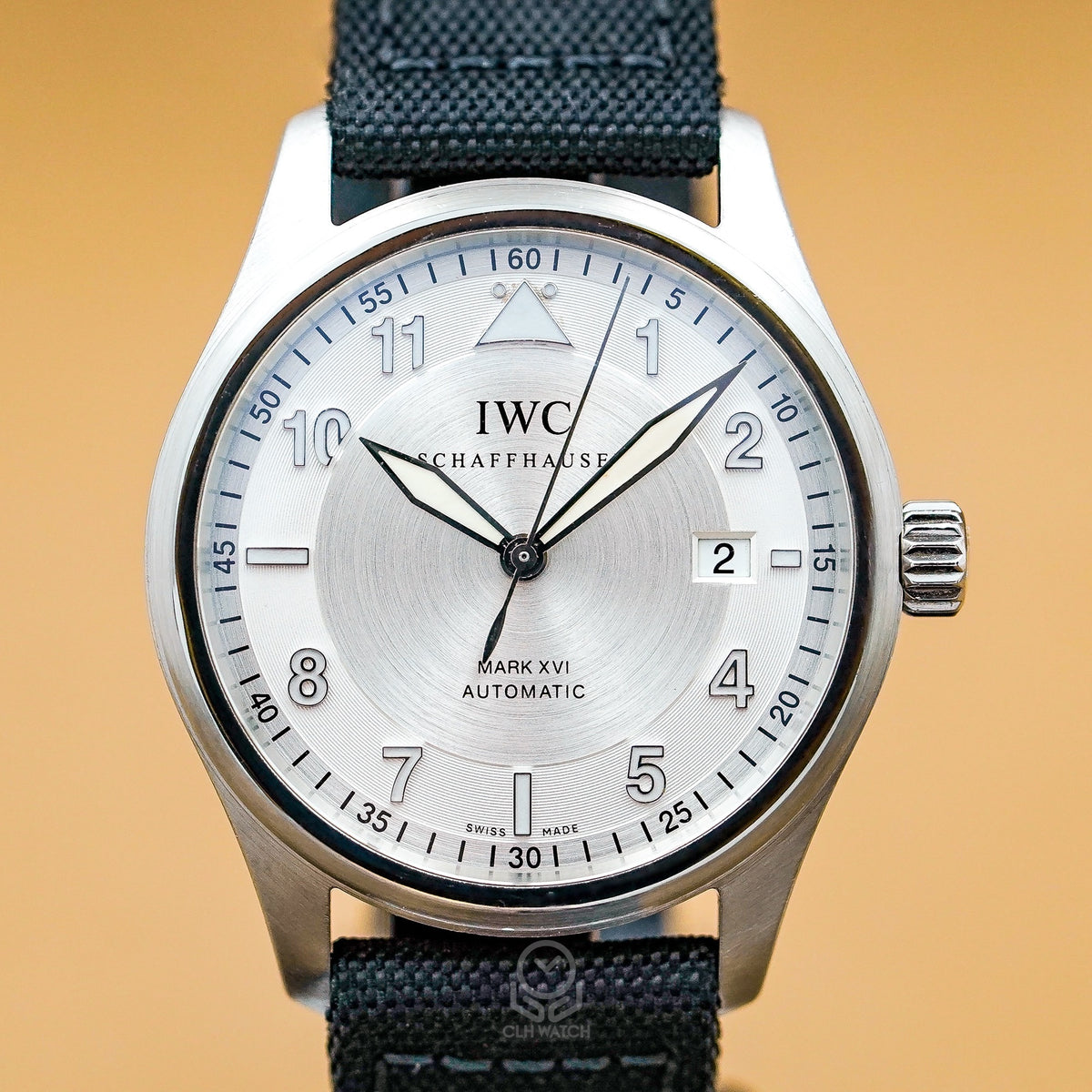 IWC 萬國 Spitfire Mark XVI IW325502 噴火戰機馬克十六 銀面立體時標 飛行員腕錶
