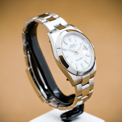Rolex 勞力士 Datejust 日誌型 DJ41 126300 時標白面 三板帶 光圈 自動上鍊 3235機芯
