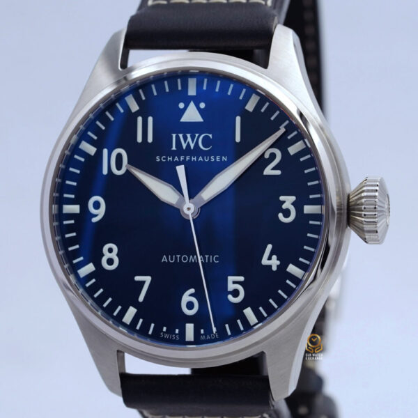 IWC萬國 IW329303 大型飛行員腕錶43mm 藍色面盤 透明底蓋 大飛