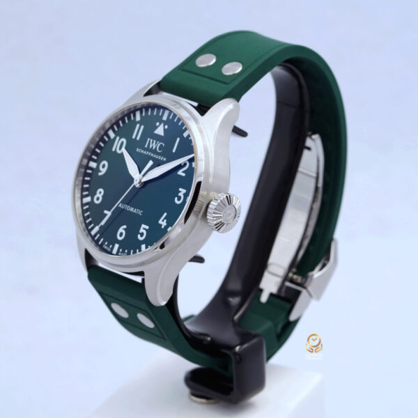 IWC萬國 IW329306 大型飛行員腕錶 43mm 綠色面盤 透明底蓋 大飛