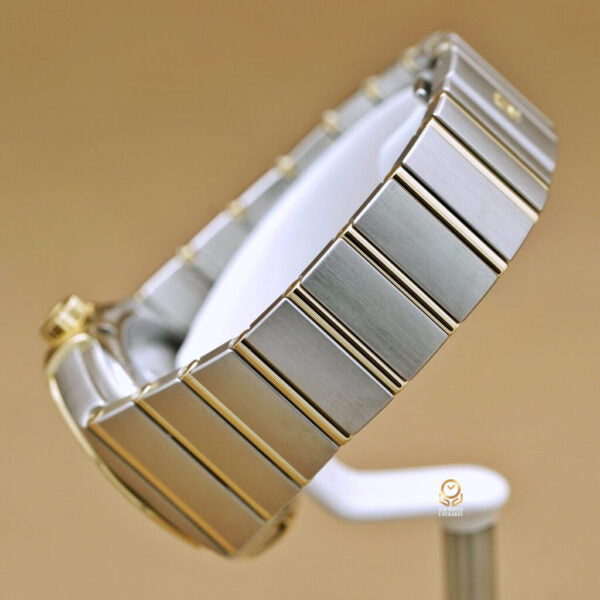 Omega 123.20.38.21.58.001 Constellation series champagne gold diamond mark two-color steel belt half gold constellation Taiwan company goods