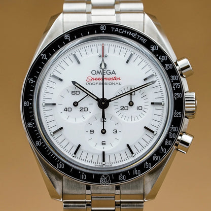 OMEGA 歐米茄 Speedmaster Moonwatch 超霸專業登月錶 白面 42mm 310.30.42.50.04.001 台灣公司貨(已交流)