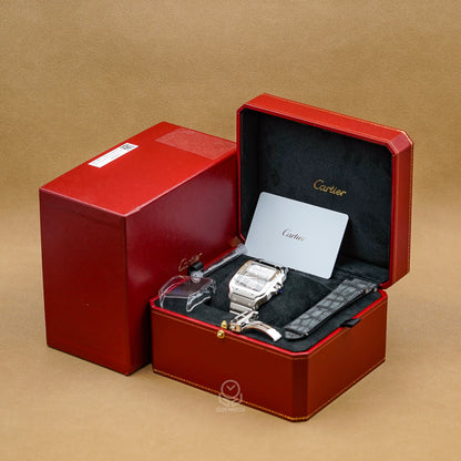 Cartier 卡地亞 山度士 GMT Santos DE 大型版 47.5X37.7mm WSSA0076 台灣公司貨