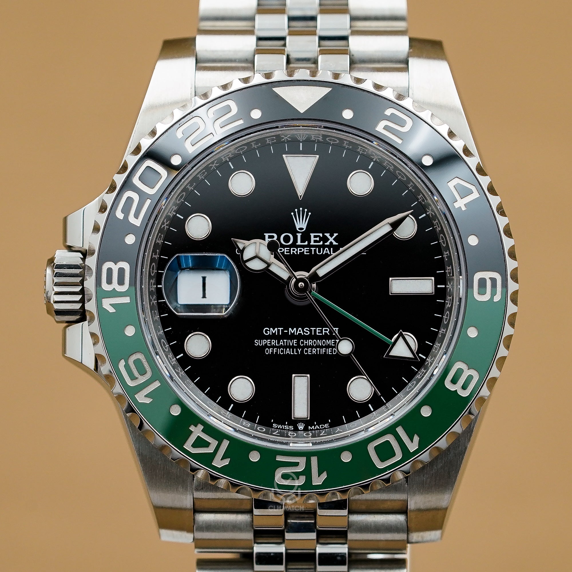 Rolex 勞力士 GMT‑Master II 雪碧 綠黑圈 左撇子款 40mm 126720VTNR 台灣公司貨
