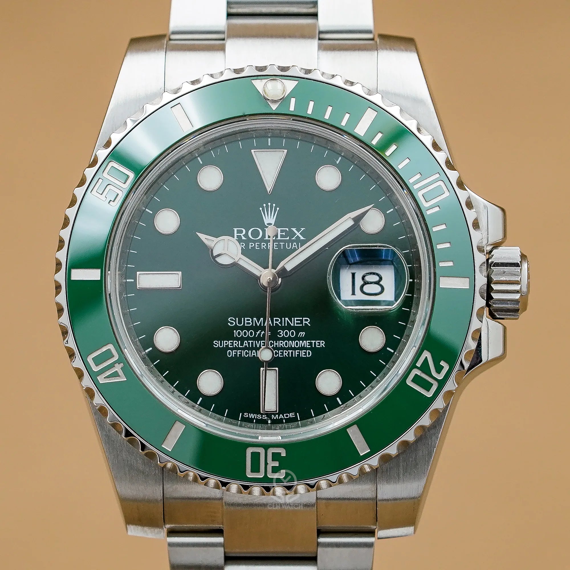 Rolex 勞力士 Submariner 116610LV 綠水鬼 40mm 浩克Hulk 綠圈綠面 2013