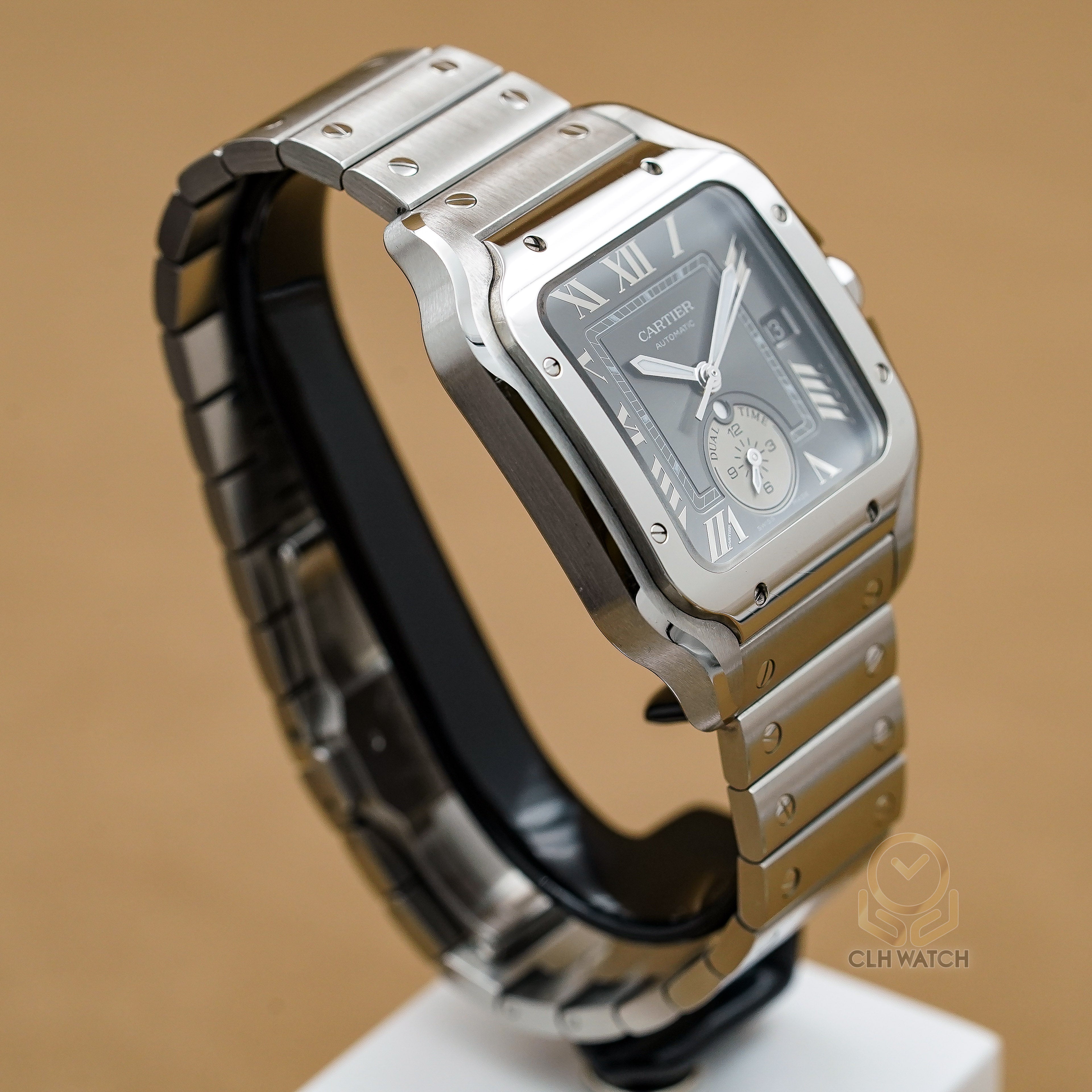 Cartier 卡地亞 山度士 GMT Santos DE 大型版 47.5X37.7mm WSSA0076 台灣公司貨