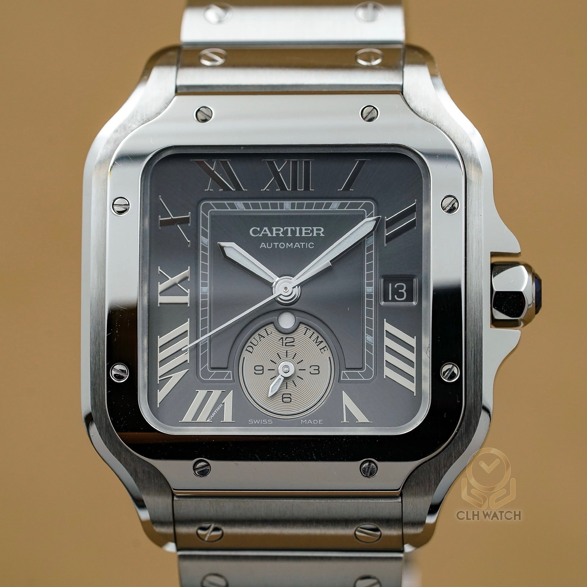 Cartier 卡地亞 山度士 GMT Santos DE 大型版 47.5X37.7mm WSSA0076 台灣公司貨