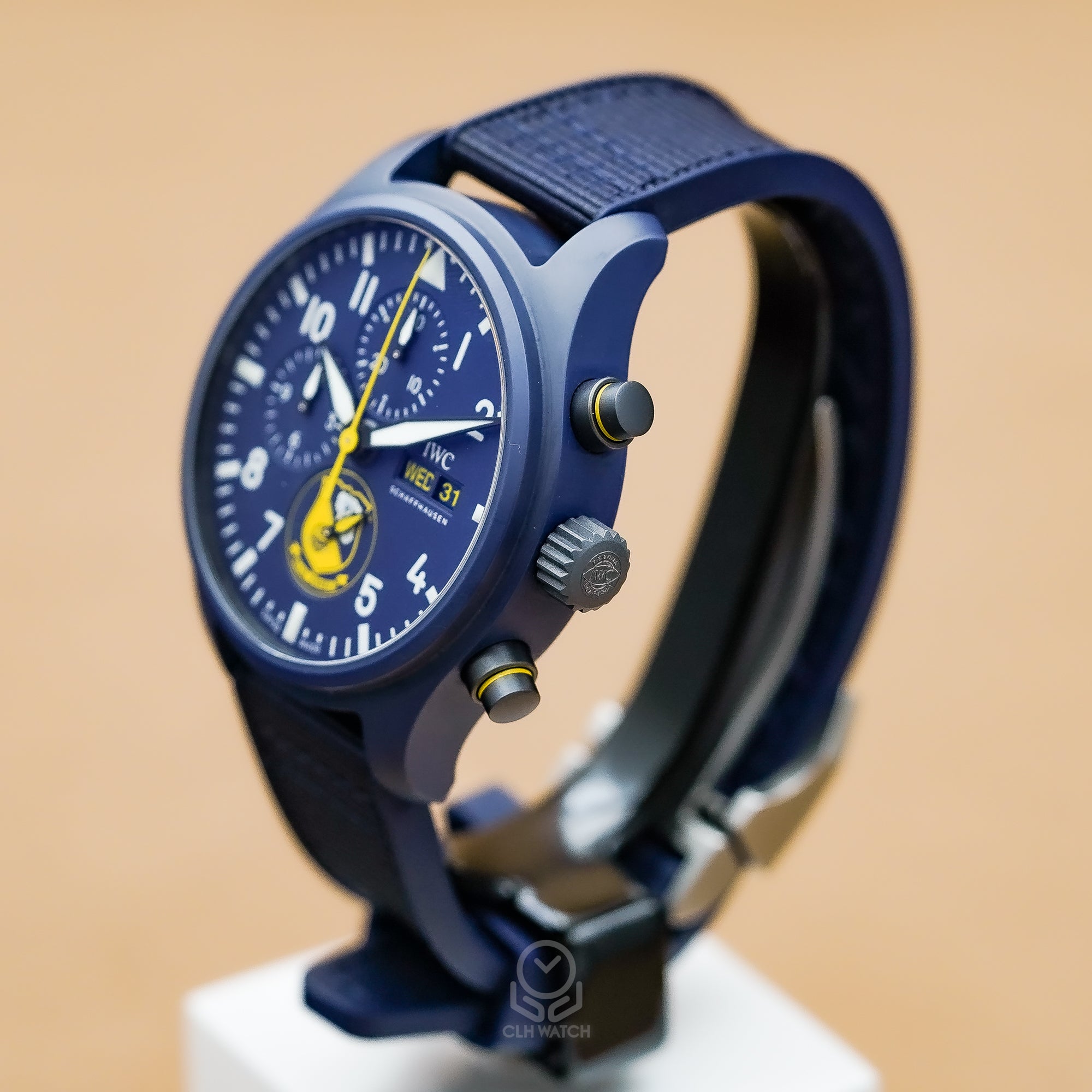 IWC 萬國錶 飛行員計時腕錶 藍天使 特別版 IW389109 藍色陶瓷 44.5mm 2023年 98%新