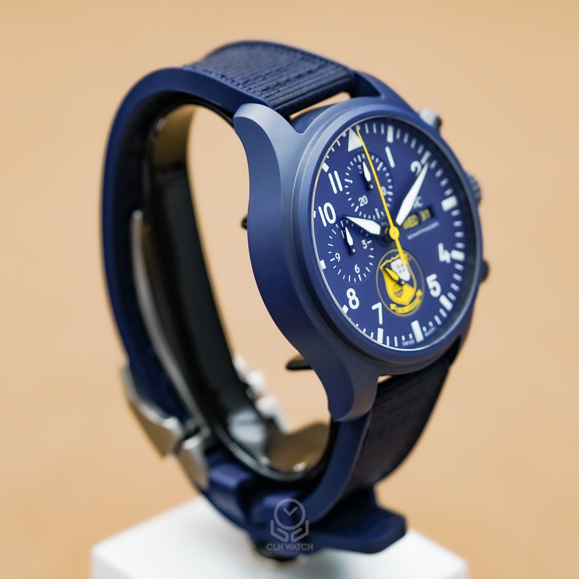 IWC 萬國錶 飛行員計時腕錶 藍天使 特別版 IW389109 藍色陶瓷 44.5mm 2023年 98%新