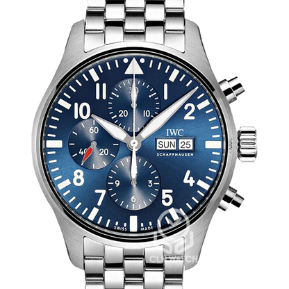 IWC 萬國錶 飛行員計時腕錶 小王子特別版 藍面 鍊帶 IW377717 43mm 2017年 台灣公司貨 95%新