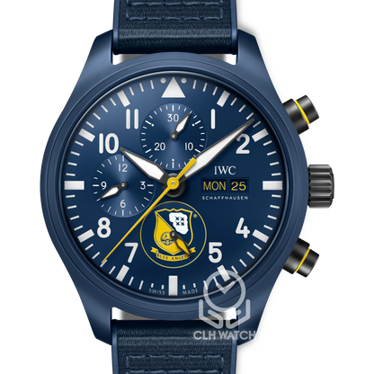 IWC 萬國錶 飛行員計時腕錶 藍天使 特別版 IW389109 藍色陶瓷 44.5mm 2023年 98%新