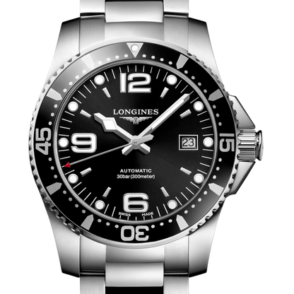 Longines 浪琴 深海征服者系列 HydroConquest L36424566 黑色鋁圈 老浪鬼 41mm 2016年 台灣公司貨 95%新