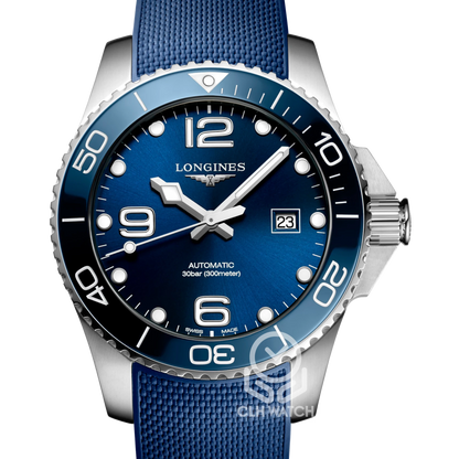 Longines 浪琴 深海征服者系列 HydroConquest L37824969 藍色陶瓷圈 膠帶浪鬼 43mm 2019年 台灣公司貨 95%新