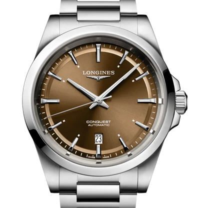 Longines 浪琴 Conquest 征服者 L38304626 棕色面盤 經典運動款 2024年台灣公司貨 41mm