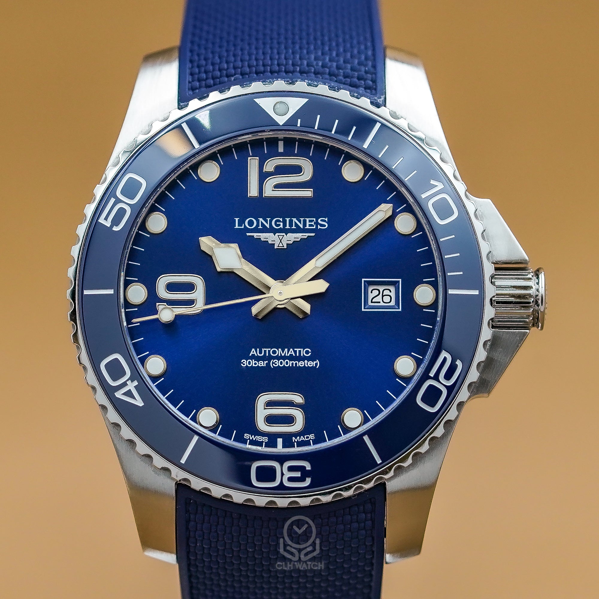 Longines 浪琴 深海征服者系列 HydroConquest L37824969 藍色陶瓷圈 膠帶浪鬼 43mm 2019年 台灣公司貨 95%新