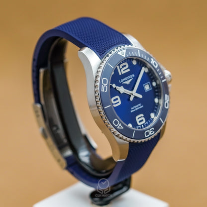 Longines 浪琴 深海征服者系列 HydroConquest L37824969 藍色陶瓷圈 膠帶浪鬼 43mm 2019年 台灣公司貨 95%新