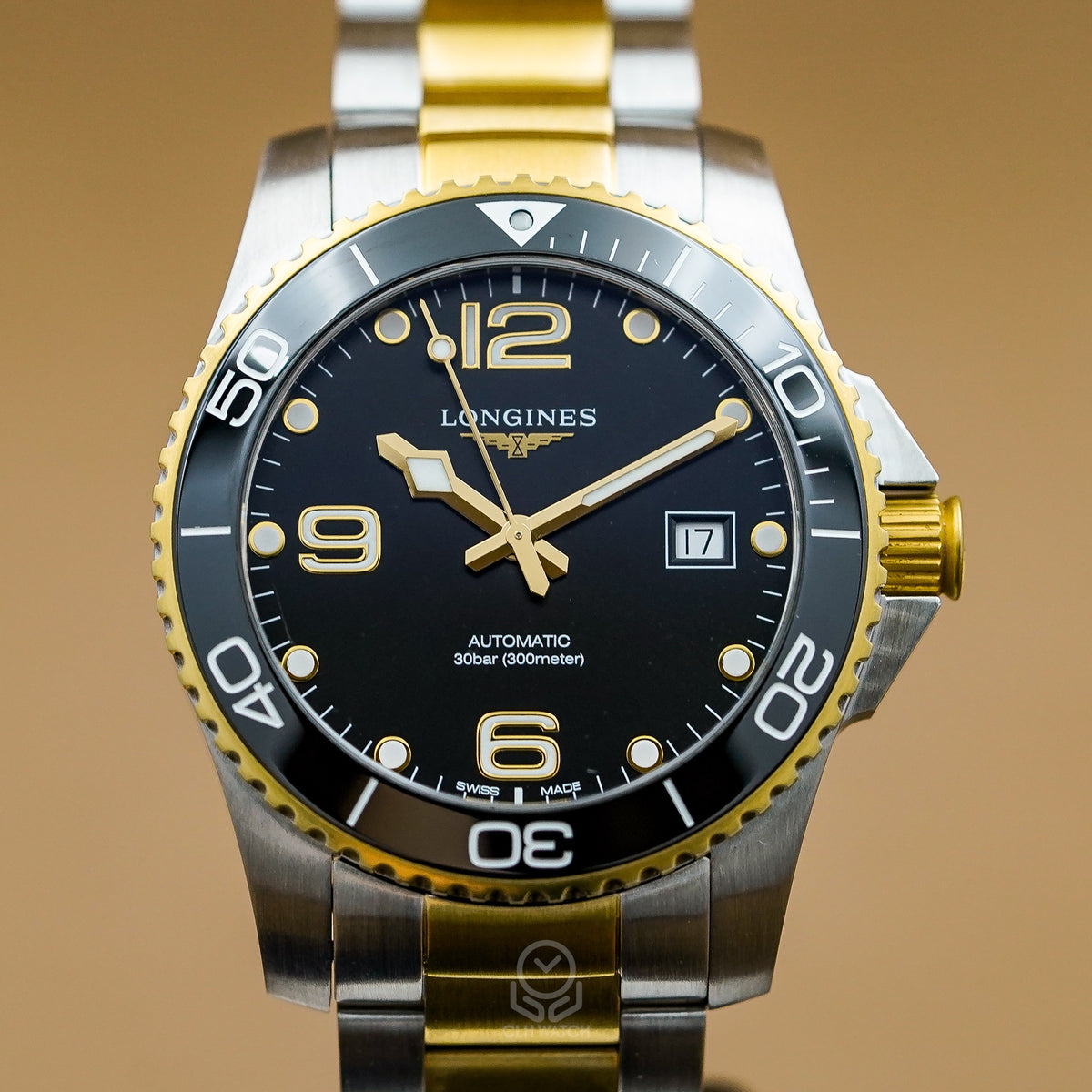 Longines 浪琴 HydroConquest L3.781.3.56.7 黑面正面實拍