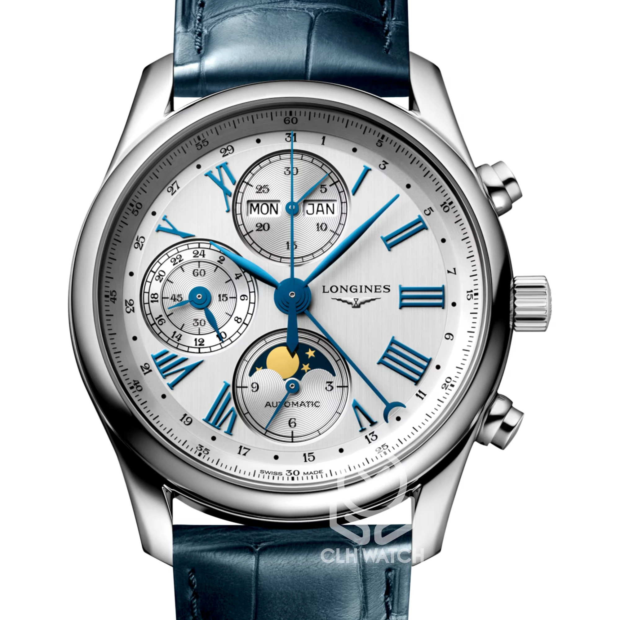 Longines 浪琴 Master Collection 巨擘系列 L2.673.4.71.2 全日曆月相計時碼錶 L26734712 40mm 2026年4月台灣公司貨 極新