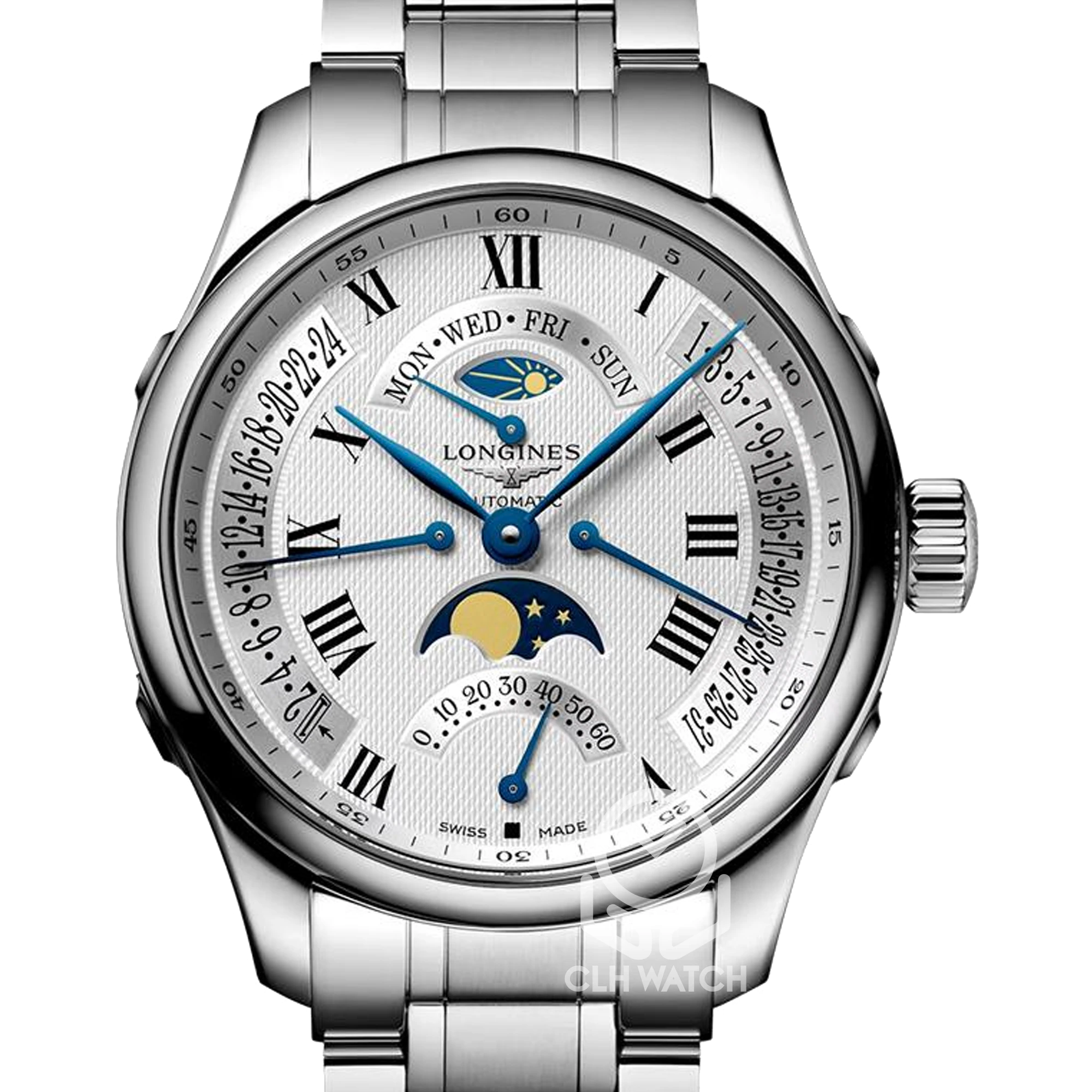 Longines 浪琴 Master 巨擘系列 L27394713 四逆跳月相 44mm 2026年台灣公司貨 98％新