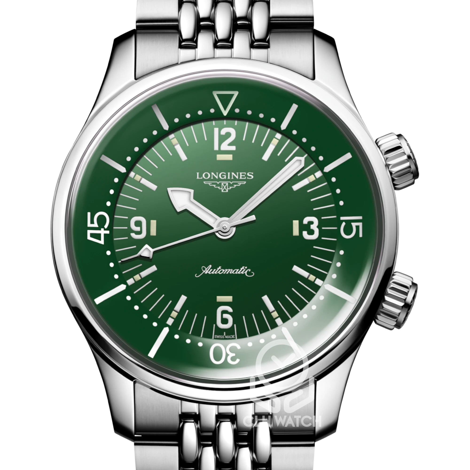 Longines 浪琴 Legend Diver 復古傳奇潛水系列 L37644066 綠面 39mm 2023年台灣公司貨 95％新