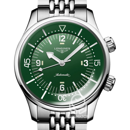 Longines 浪琴 Legend Diver 復古傳奇潛水系列 L37644066 綠面 39mm 2023年台灣公司貨 95％新