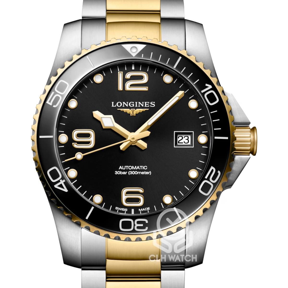 Longines 浪琴 HydroConquest 深海征服者 L37813567 黑面 黃金間金 41mm 2026年台灣公司貨 未使用品