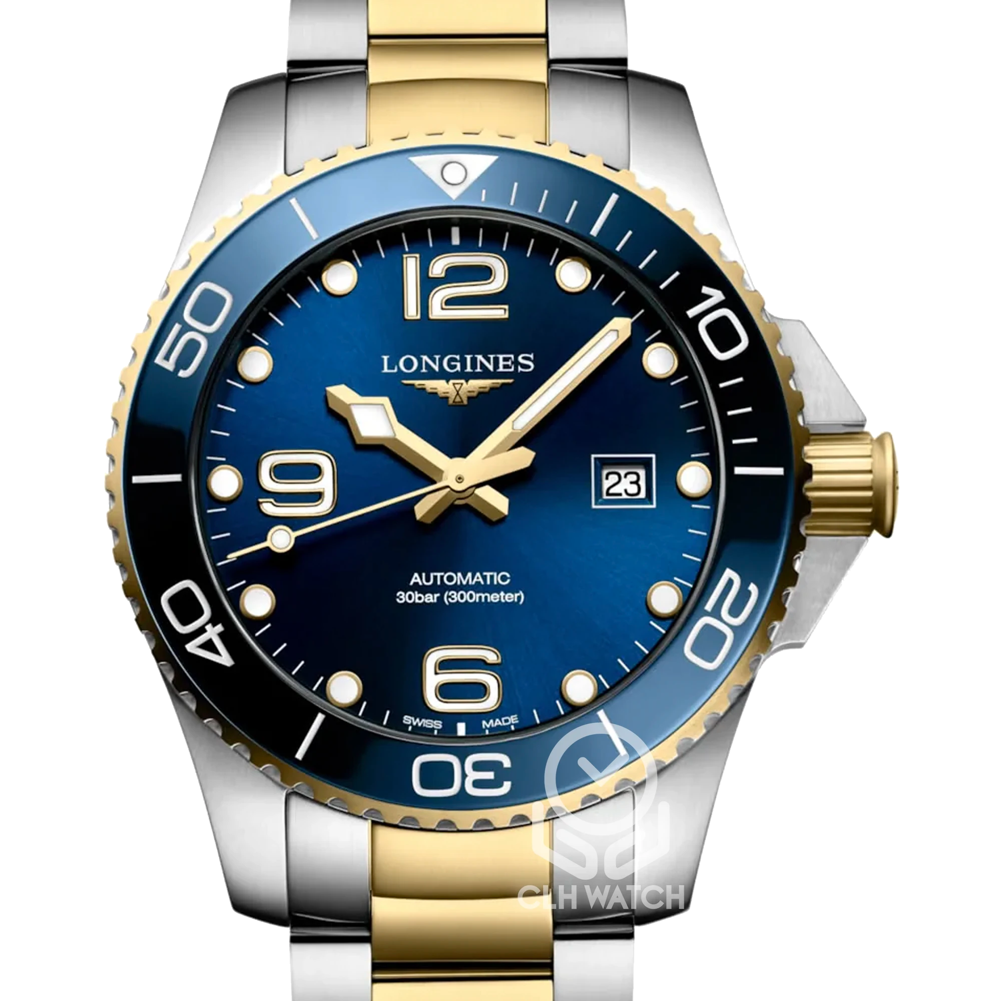 Longines 浪琴 HydroConquest 深海征服者系列 L37823967 半金藍浪鬼 43mm 2025年台灣公司貨 90％新