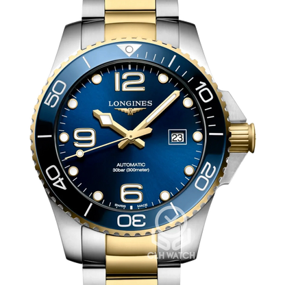 Longines 浪琴 HydroConquest 深海征服者系列 L37823967 半金藍浪鬼 43mm 2025年台灣公司貨 90％新