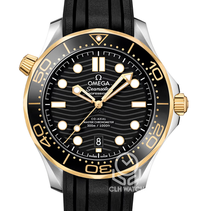 OMEGA 歐米茄 Seamaster 海馬300 半金黑海馬 210.22.42.20.01.001 21022422001001 18K黃金 42mm 2023年 95%新