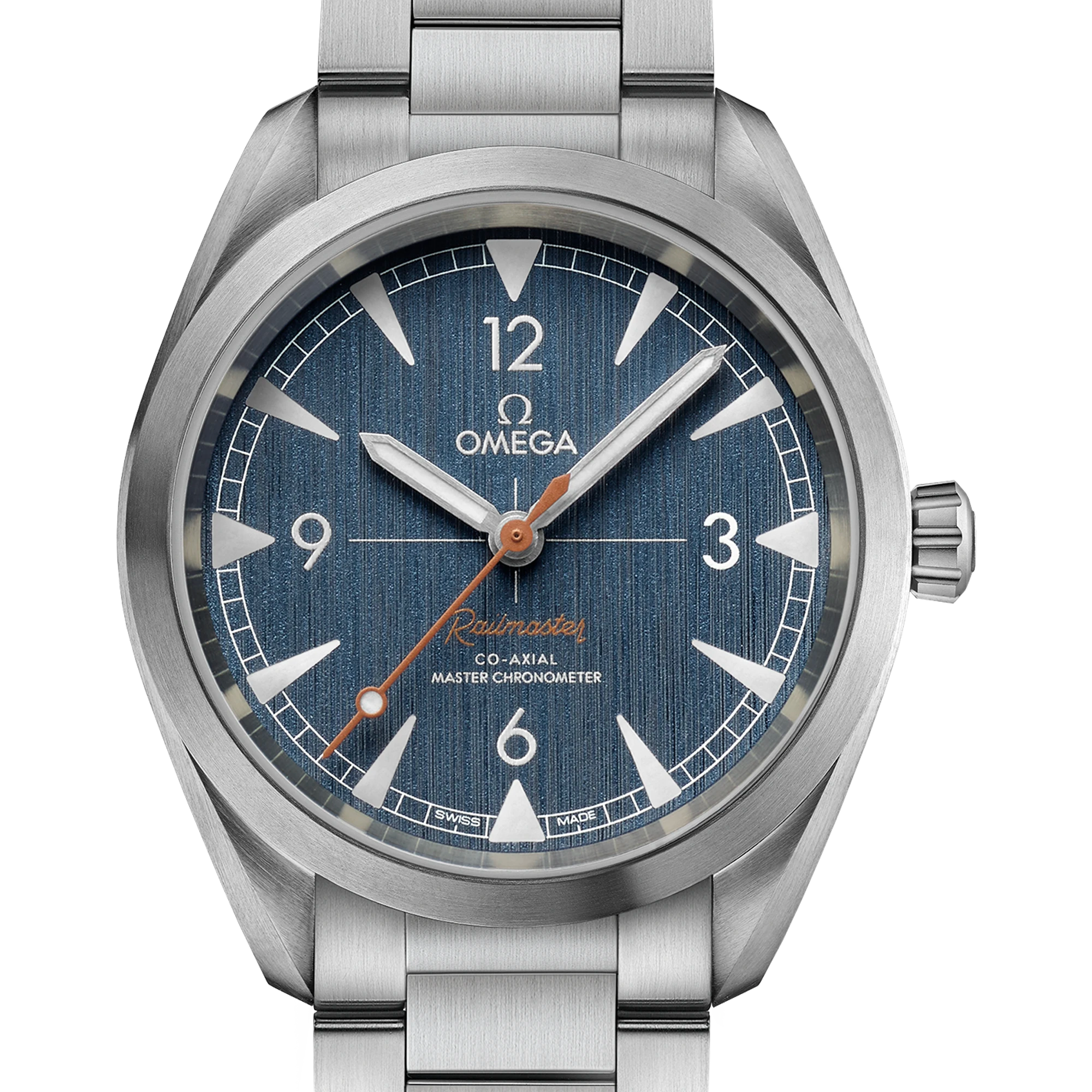 Omega 歐米茄 海馬系列 Railmaster 鐵霸 220.10.40.20.03.001 丹寧藍面 22010402003001 藍色牛仔褲⁠ 40mm 2026年 98%新