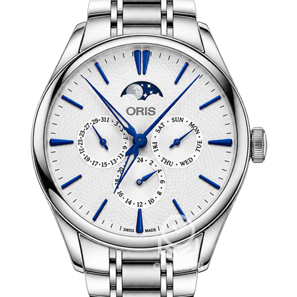 Oris 豪利時 Artelier 多功能月相盈虧錶 灰面 40mm 2022年台灣公司貨 95%新 有貼膜