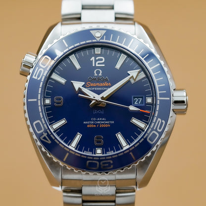 OMEGA 歐米茄 海馬系列 Planet Ocean 600M 215.30.44.21.03.001 21530442103001 深藍面 43.5mm 2017年 台灣公司貨 95%新