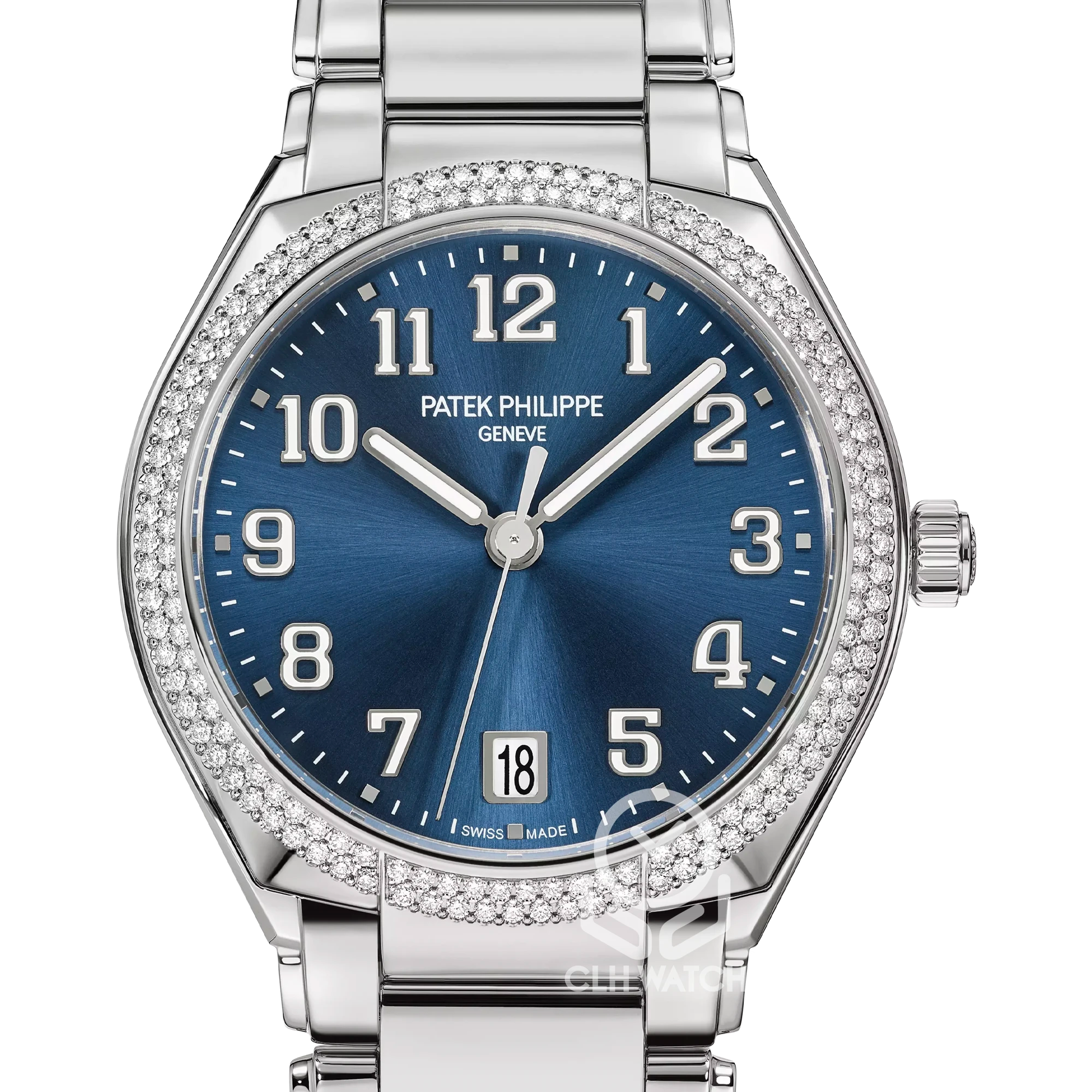 Patek Philippe 百達翡麗 Twenty~4 系列 藍面原鑲鑽 7300/1200A-001 不鏽鋼 自動上鍊 36mm 2024年 97%新