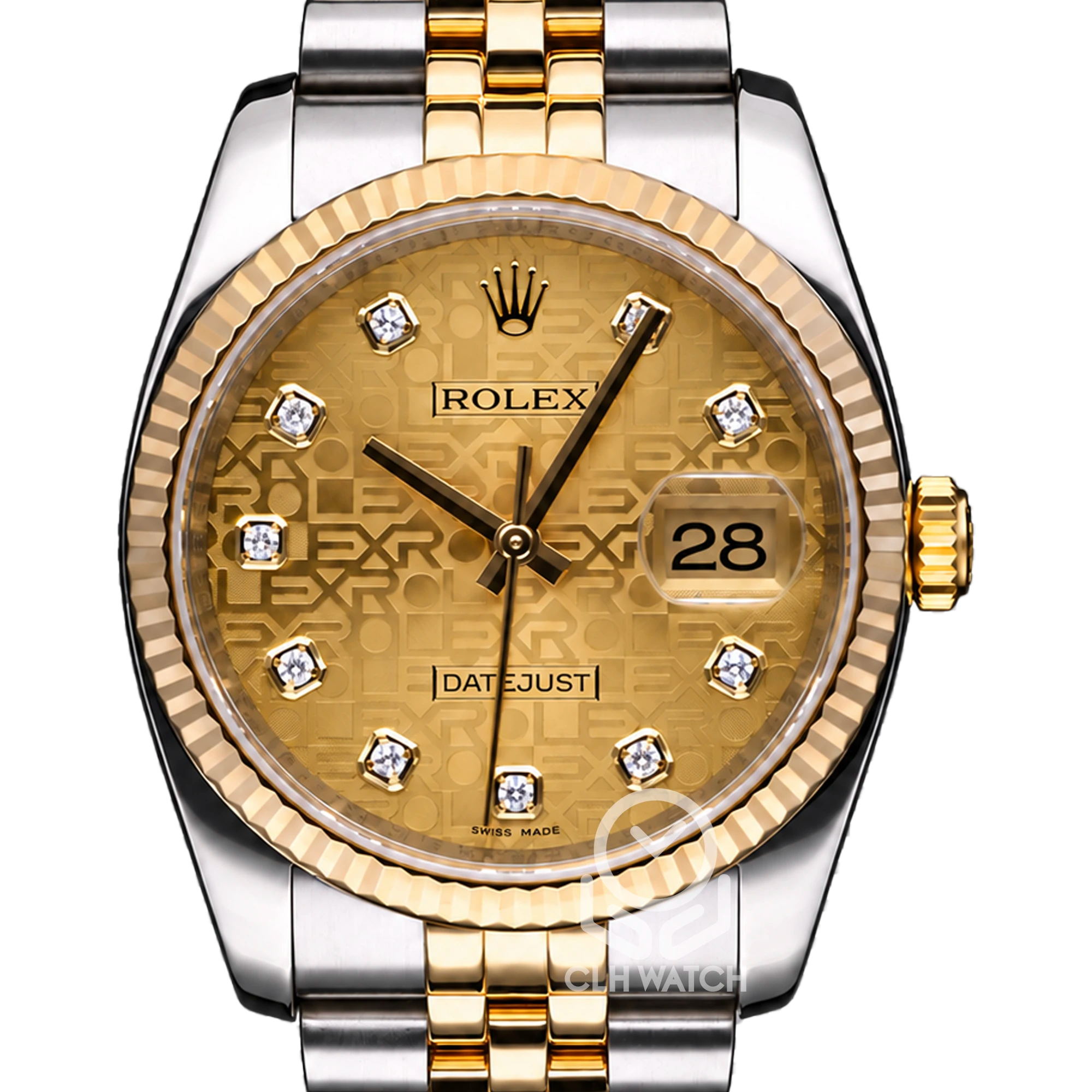 ROLEX 勞力士 Datejust 116233 金色十鑽電腦篆刻面盤 商品主圖