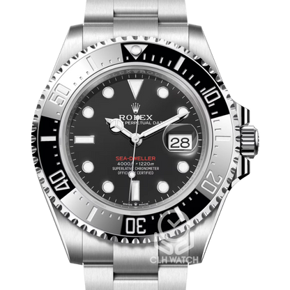 Rolex 勞力士 Sea-Dweller 126600 MK2 單紅海使黑面 陶瓷圈 蠔式鋼潛水腕錶 海洋使者