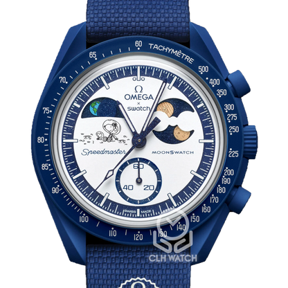 Swatch x Omega 聯名系列 MoonSwatch Mission to Neptune 海王星 金針款 SO33N702L 42mm 2025年 台灣公司貨 未使用品（寄賣）