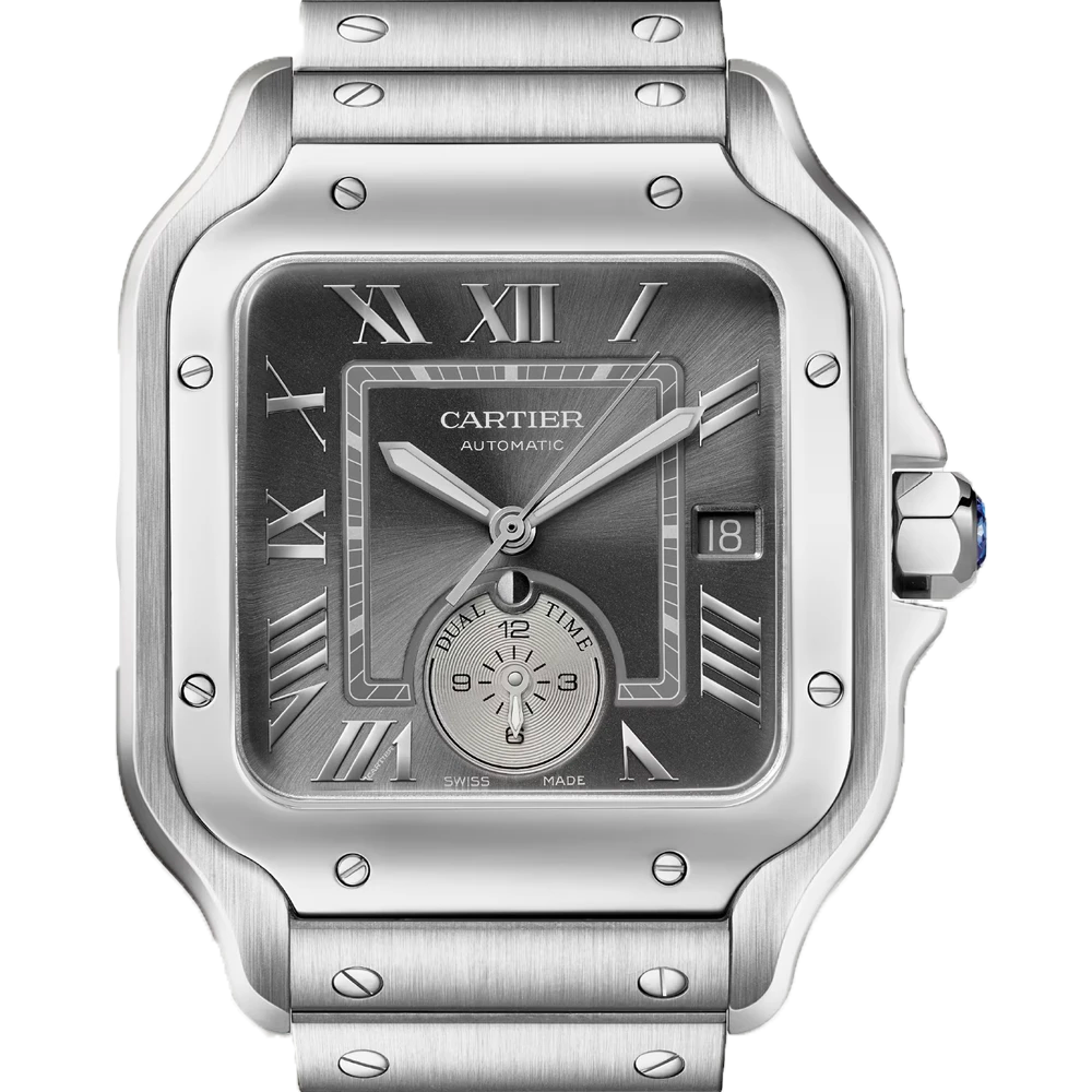 Cartier 卡地亞 山度士 GMT Santos DE 大型版 47.5X37.7mm WSSA0076 台灣公司貨