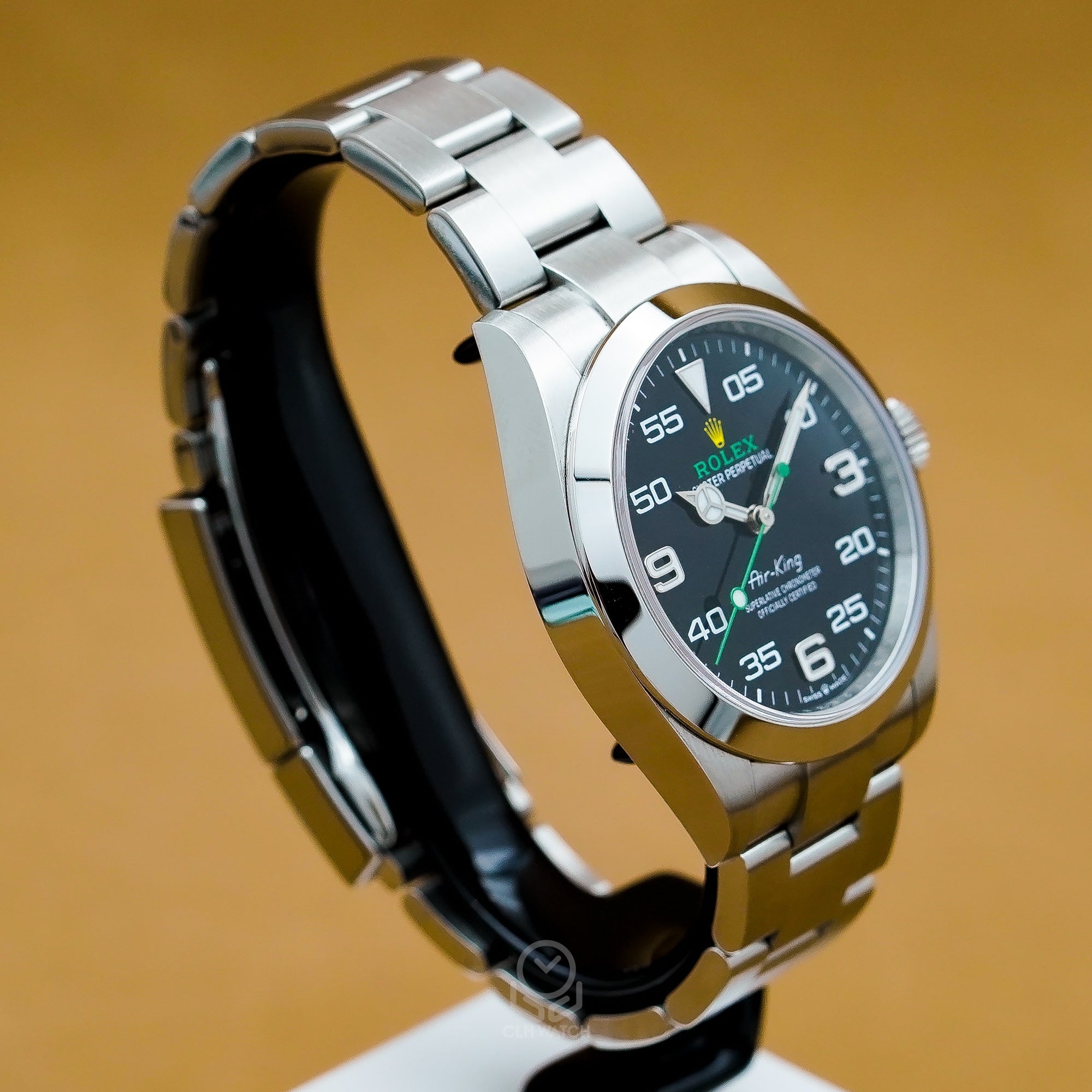 Rolex 勞力士 Air-King 空中霸王 126900 黑面飛行儀錶風格 蠔式 空霸 綠色秒針 2024年 40mm