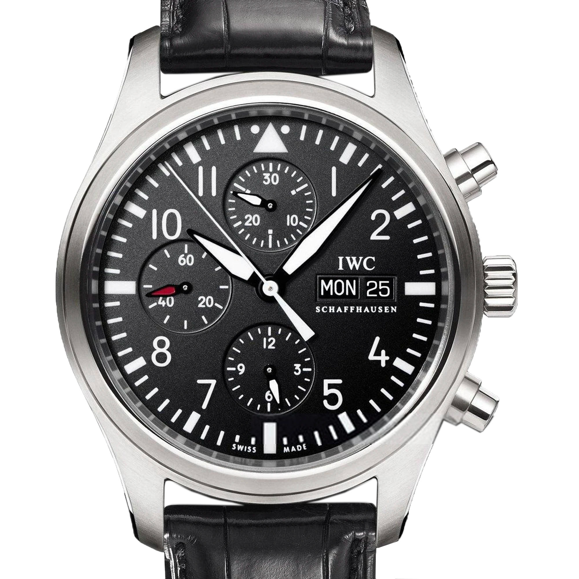 IWC 萬國錶 IW371701 黑色面盤 飛行員計時錶 Pilot’s Watch Chronograph 2011年台灣公司貨 42mm