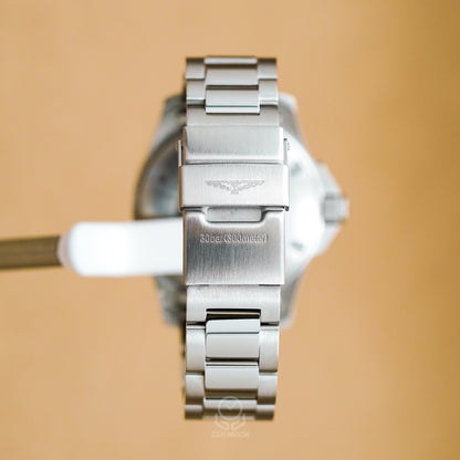 Longines 浪琴 HydroConquest L3.782.4.06.6 精鋼折疊安全錶扣實拍