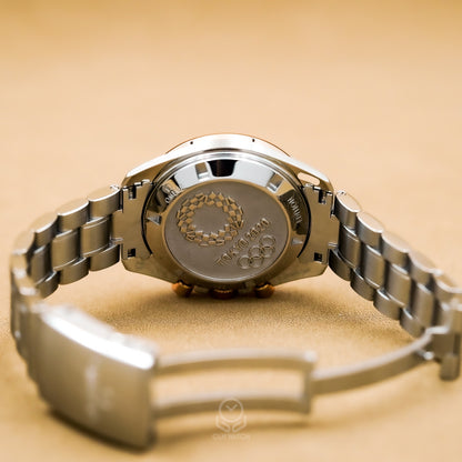 Omega 歐米茄 Speedmaster 超霸 東京2020奧運限量版 522.20.42.30.06.001 灰面綠圈 Sedna金 42mm 2018～2020年 95%新（已交流）