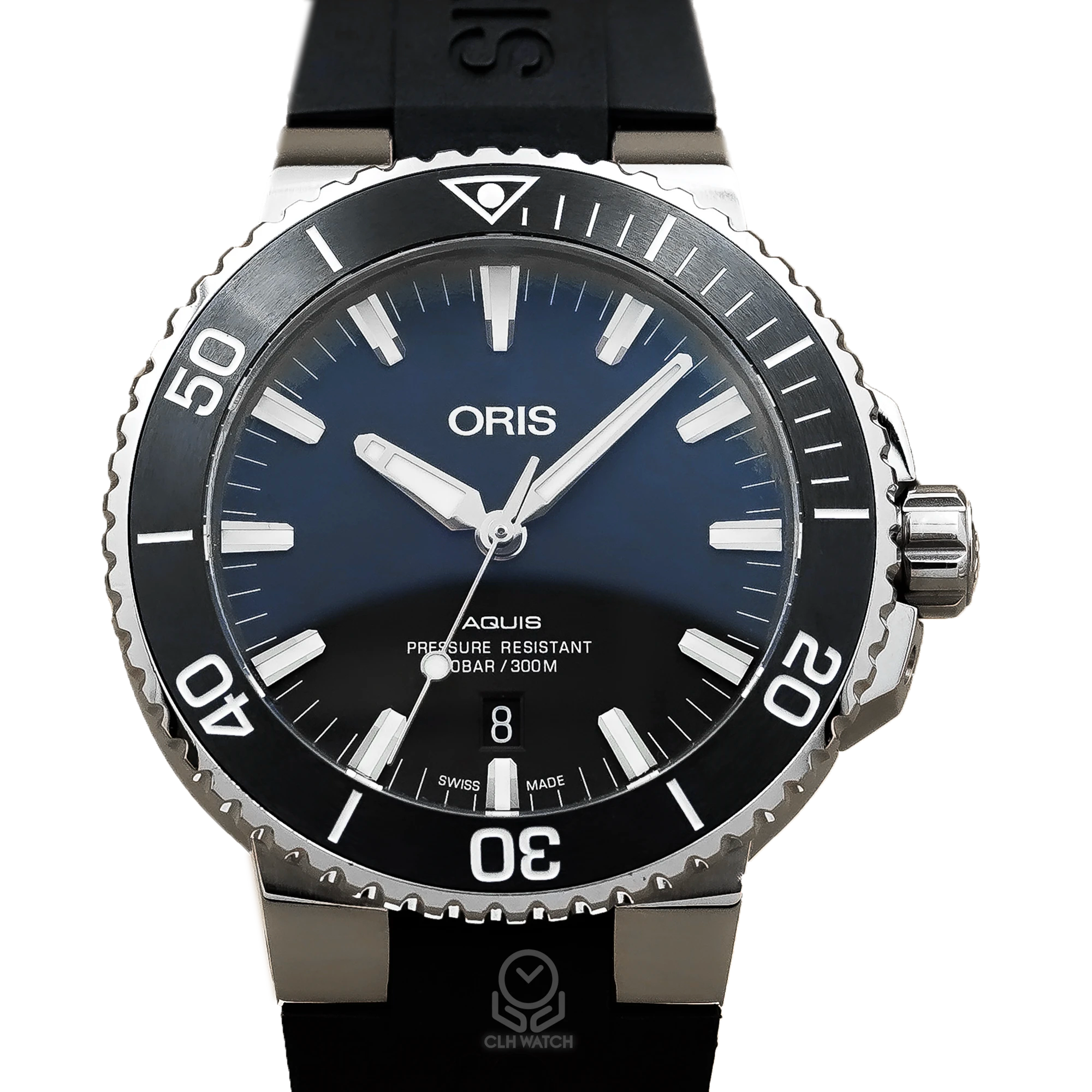 Oris 豪利時 潛水系列 Aquis Date 01 733 7730 4154 黑色陶瓷圈 43.5mm 2018年 台灣公司貨 95%新 已保養 換新膠帶