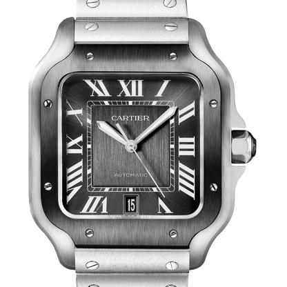 Cartier 卡地亞 山度士 Santos de Cartier WSSA0037 灰面 大型款 2023年 台灣公司貨 95%新