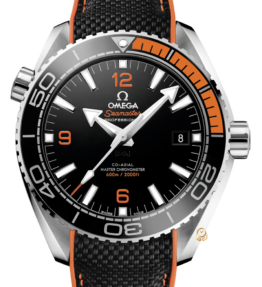 Omega 歐米茄 海馬600米 黑橘橡膠錶帶PLANET OCEAN 600 黑面43.5mm 21532442101001 2023年